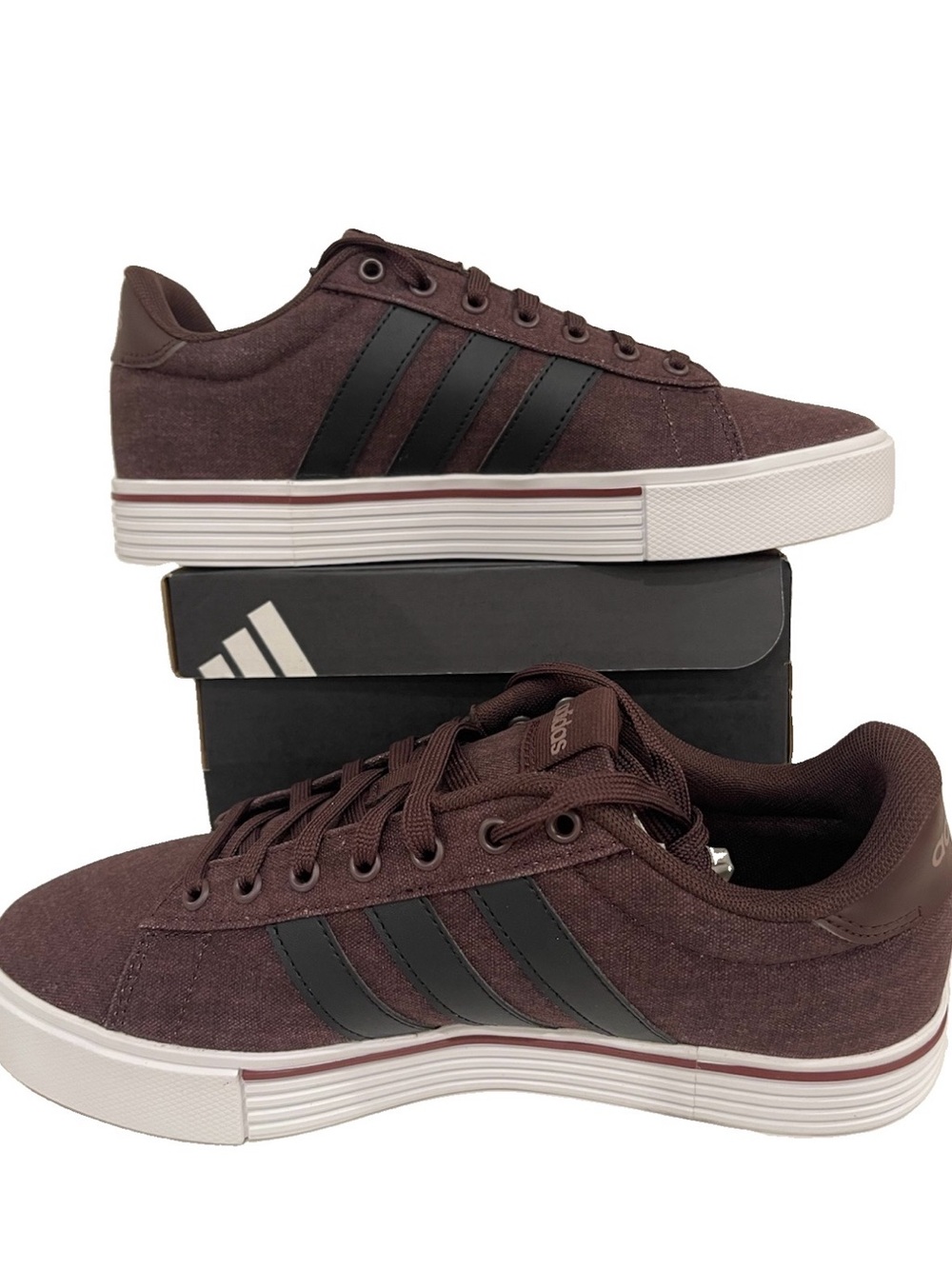 adidas Daily 4.0 Shadow Brown Low Top Lace-Up Sneakers JQ5615 Men size 8 NIB
